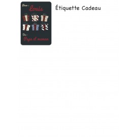 Étiquette individuelle cadeau de noël