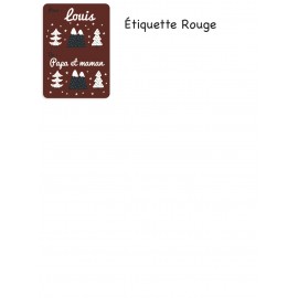 Étiquette individuelle cadeau de noël