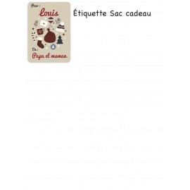 Étiquette individuelle cadeau de noël